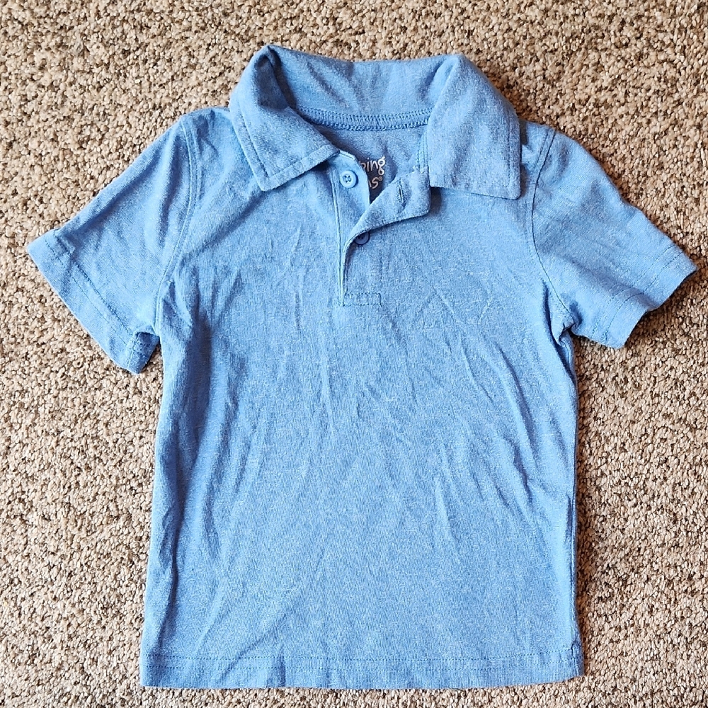 Jumping Beans | Blue Heathered Polo Shirt
